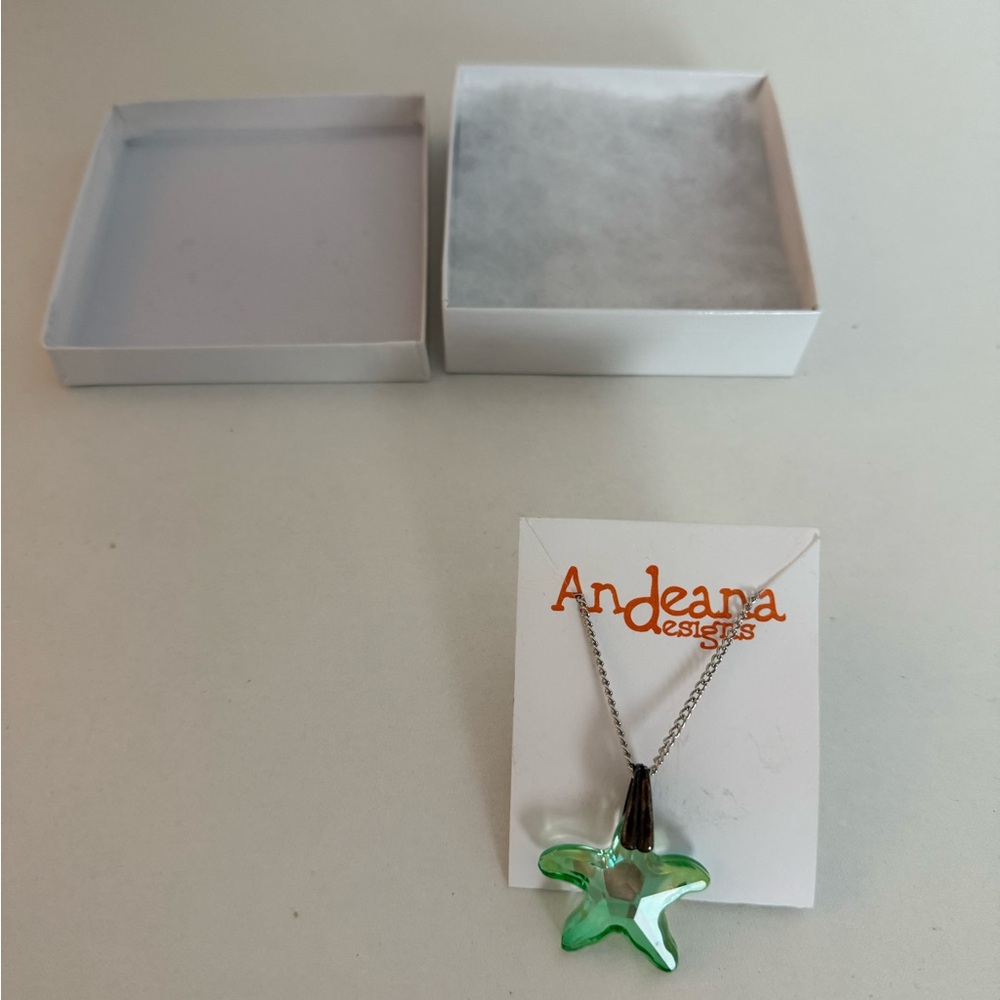 Andeana Designs Green Starfish Pendant Necklace